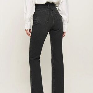 NWT Reformation Mia High-rise Vintage Bootcut jeans in washed black size 30